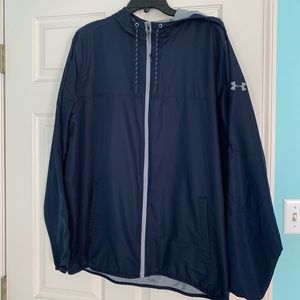 Mens Under Armour Lightweight Waterproof Full Zip Jacket / Large
